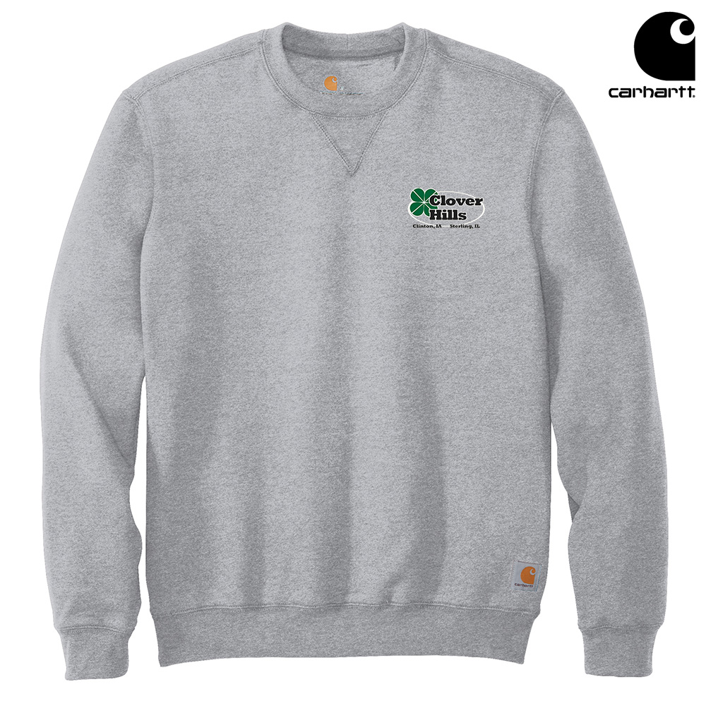 Clover Hills Carhartt Men Midweight Crewneck Sweatshirt-Heather Grey