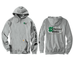 Clover Hills Carhartt men Midweight Hooded Logo Sweatshirt-Heather Grey