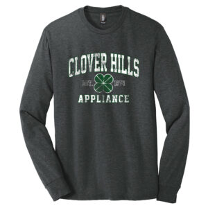 Clover Hills District Made Men’s Perfect Tri Long Sleeve Crew Tee-Black Frost