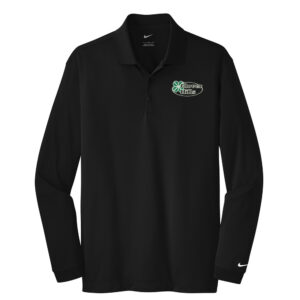 Clover Hills Nike Golf Long Sleeve Dri-Fit Stretch Tech Polo Men-Black