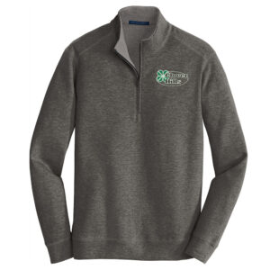 Clover Hills Port Authority Interlock 1/4 Zip Men-Charcoal Heather/Medium Heather Grey