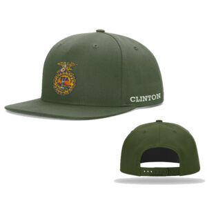 Clinton FFA Richardson Pinch Front Structured Snapback Cap-Army Olive