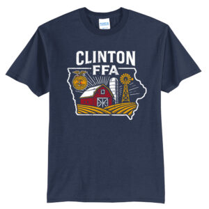 Clinton FFA Unisex Short Sleeve Tee-Navy
