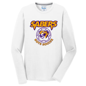 CD Boys Soccer Men Long Sleeve Essential Blended Performance Tee-White