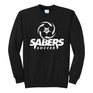 CD Boys Soccer Unisex Fleece Crewneck Sweatshirt-Black