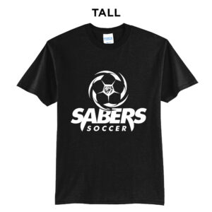 CD Boys Soccer Tall Cotton Short Sleeve Tee-Black