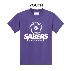 CD Boys Soccer Youth Short Sleeve Tee-Purple
