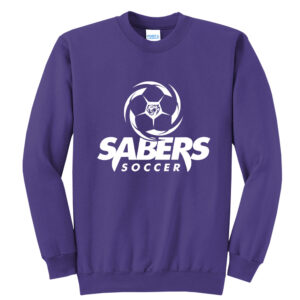 CD Boys Soccer Unisex Fleece Crewneck Sweatshirt-Purple