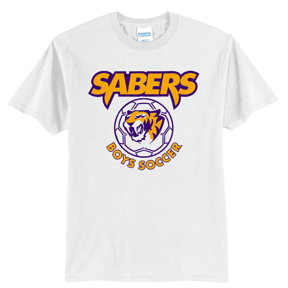 CD Boys Soccer Unisex Short Sleeve Tee-White