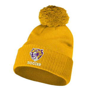 CD Boys Soccer Adidas Solid Cuffed Pom Beanie-Gold