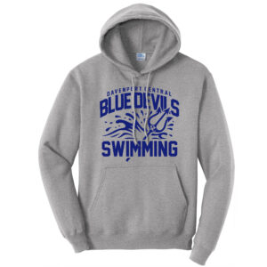DC Boys Swimming Unisex Fleece Hooded Sweatshirt-Athletic Heather