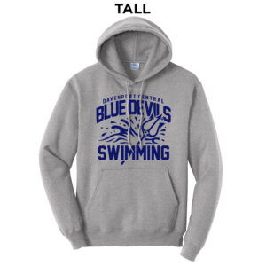 DC Boys Swimming Tall Fleece Hooded Sweatshirt-Athletic Heather
