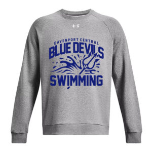 DC Boys Swimming Under Armour UA Rival Fleece Crewneck Sweatshirt-CastleRock