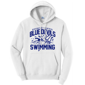 DC Boys Swimming Unisex Fleece Hooded Sweatshirt-White