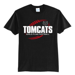 EA Girls Flag Football Unisex Short Sleeve Tee-Black