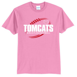 EA Girls Flag Football Unisex Short Sleeve Tee-Candy Pink