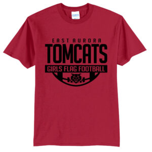 EA Girls Flag Football Unisex Short Sleeve Tee-Red