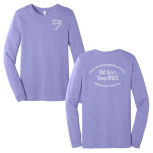 Girl Scouts BELLA CANVAS Unisex Heather CVC Long Sleeve Tee-Heather Dark Lavender