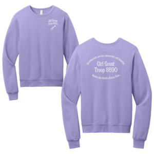 Girl Scouts BELLA CANVAS Unisex Sponge Fleece Classic Crewneck Sweatshirt-Dark Lavender
