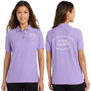 Girl Scouts Port Authority Ladies Silk Touch Polo-Bright Lavender