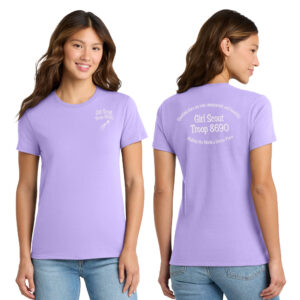 Girl Scouts  Ladies Cotton Essential T-Shirt-Lavender