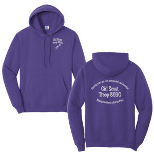 Girl Scouts Unisex Fleece Hooded Sweatshirt-Purple