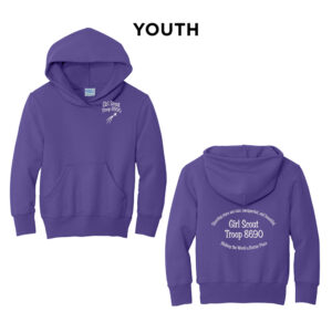 Girl Scouts Youth Fleece Hooded Sweatshirt-Purple