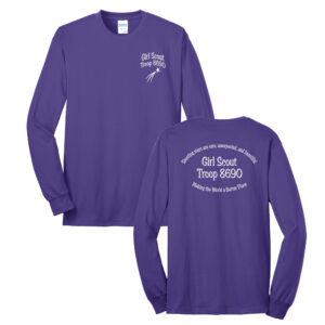 Girl Scouts Unisex Cotton Long Sleeve Tee-Purple