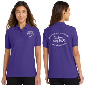 Girl Scouts Port Authority Ladies Silk Touch Polo-Purple