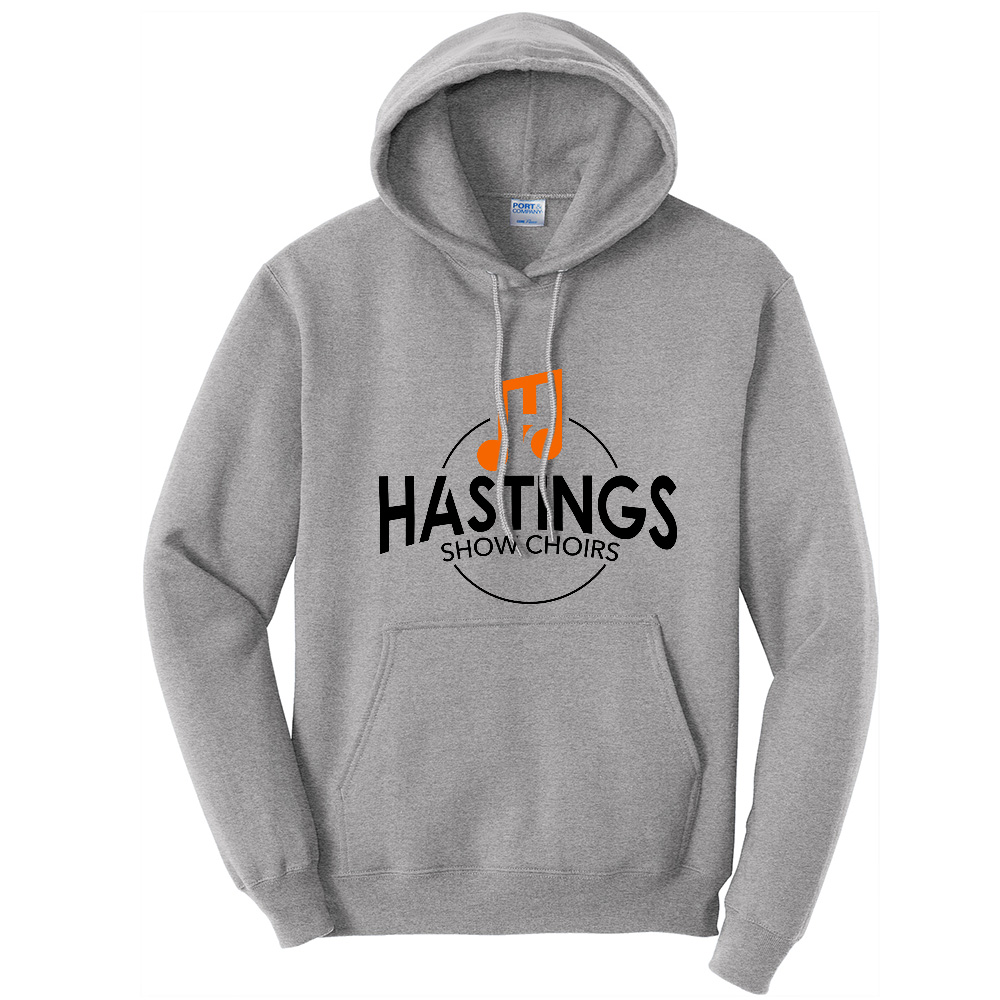 Hastings Show Choir Unisex Fleece Hooded Sweatshirt-Athletic Heather