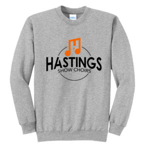 Hastings Show Choir Unisex Fleece Crewneck Sweatshirt-Athletic Heather