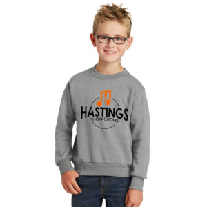 Hastings Show Choir Youth Fleece Crewneck Sweatshirt-Athletic Heather