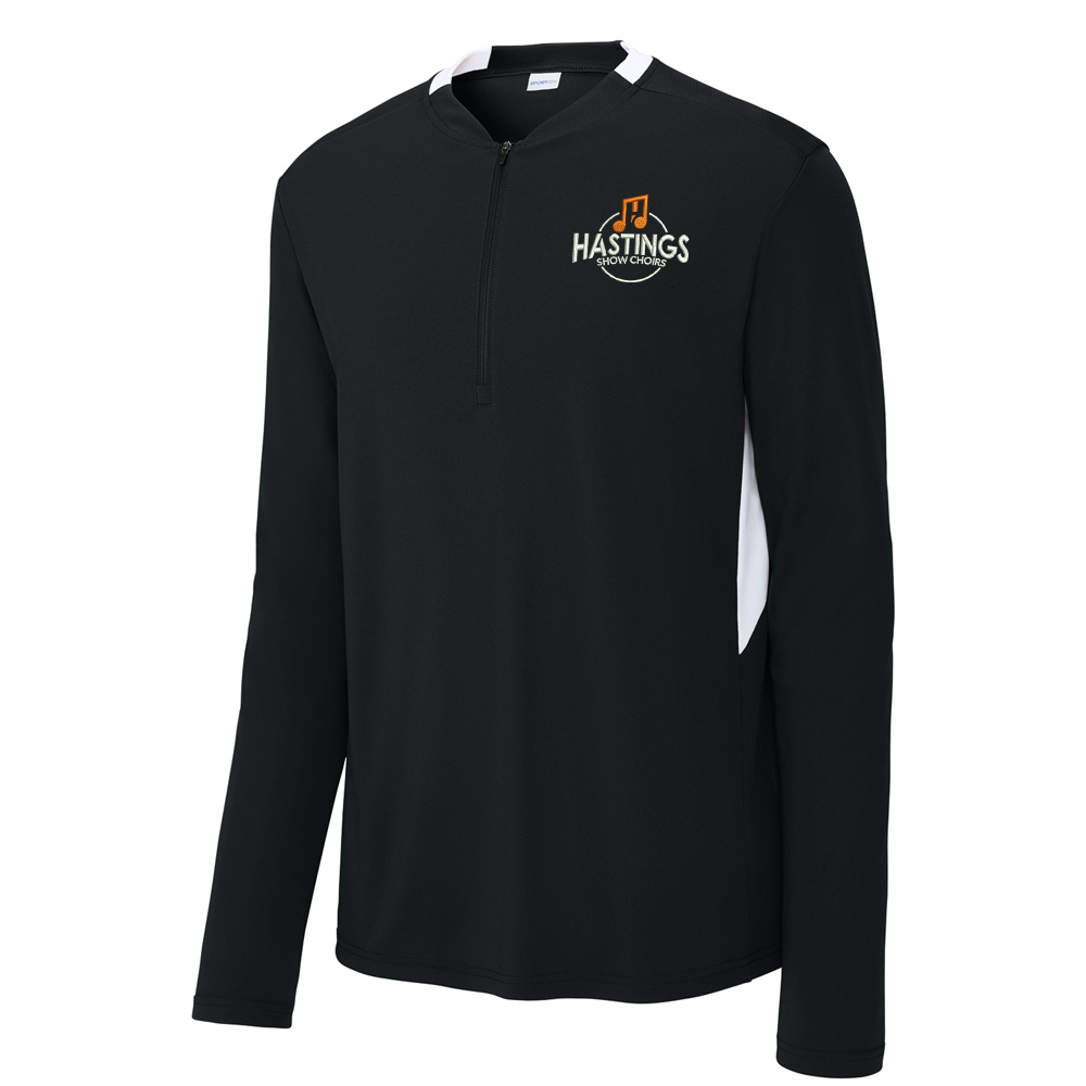 Hastings Show Choir Sport-Tek Club 1/4-Zip Pullover-Black/White