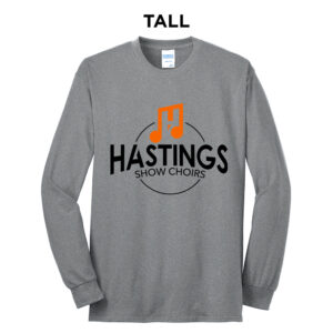 Hastings Show Choir Tall Cotton Long Sleeve Tee-Athletic heather