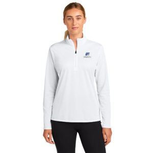 IHMVCU Sport-Tek Women’s Micropique Sport-Wick 1/4-Zip-White