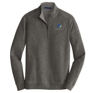 IHMVCU Port Authority Interlock 1/4 Zip Men-Charcoal Heather/Medium Heather Grey
