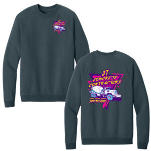 JT Concrete Contractors District Cloud Fleece Crew Unisex-Deep Steel Blue