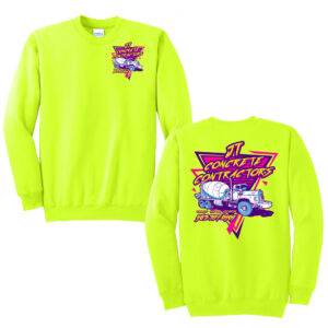 JT Concrete Contractors Unisex Ultimate Crewneck Sweatshirt -Safety Green