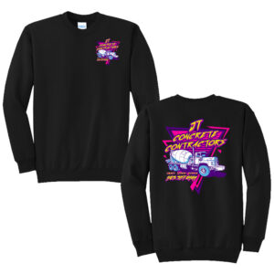 JT Concrete Contractors Unisex Fleece Crewneck Sweatshirt-Black