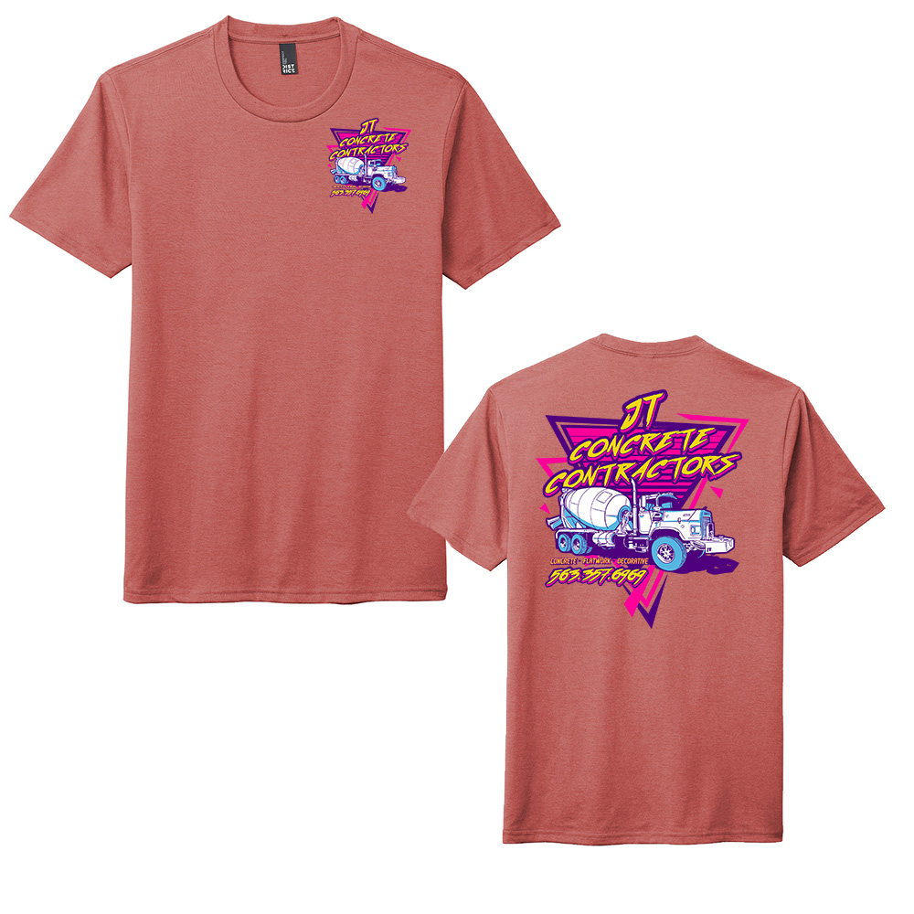 JT Concrete Contractors Unisex Premium Short Sleeve Tee-Blush Frost