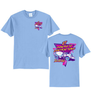 JT Concrete Contractors Unisex Short Sleeve Tee-Light Blue