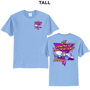 JT Concrete Contractors Tall Short Sleeve Tee-Light Blue