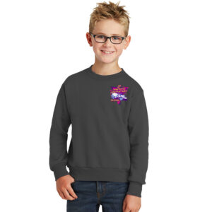 JT Concrete Contractors Youth Crewneck Sweatshirt-Charcoal
