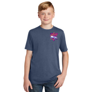 JT Concrete Contractors Youth Perfect Tri blend Tee-Navy Frost