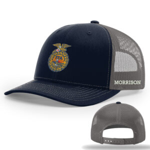 Morrison FFA Richardson Pro Crown Mesh Back Adjustable back cap Split-Navy/Charcoal