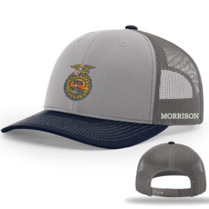 Morrison FFA Richardson Pro Crown Mesh Back Adjustable back cap Tri Color-Grey/Charcoal/Navy