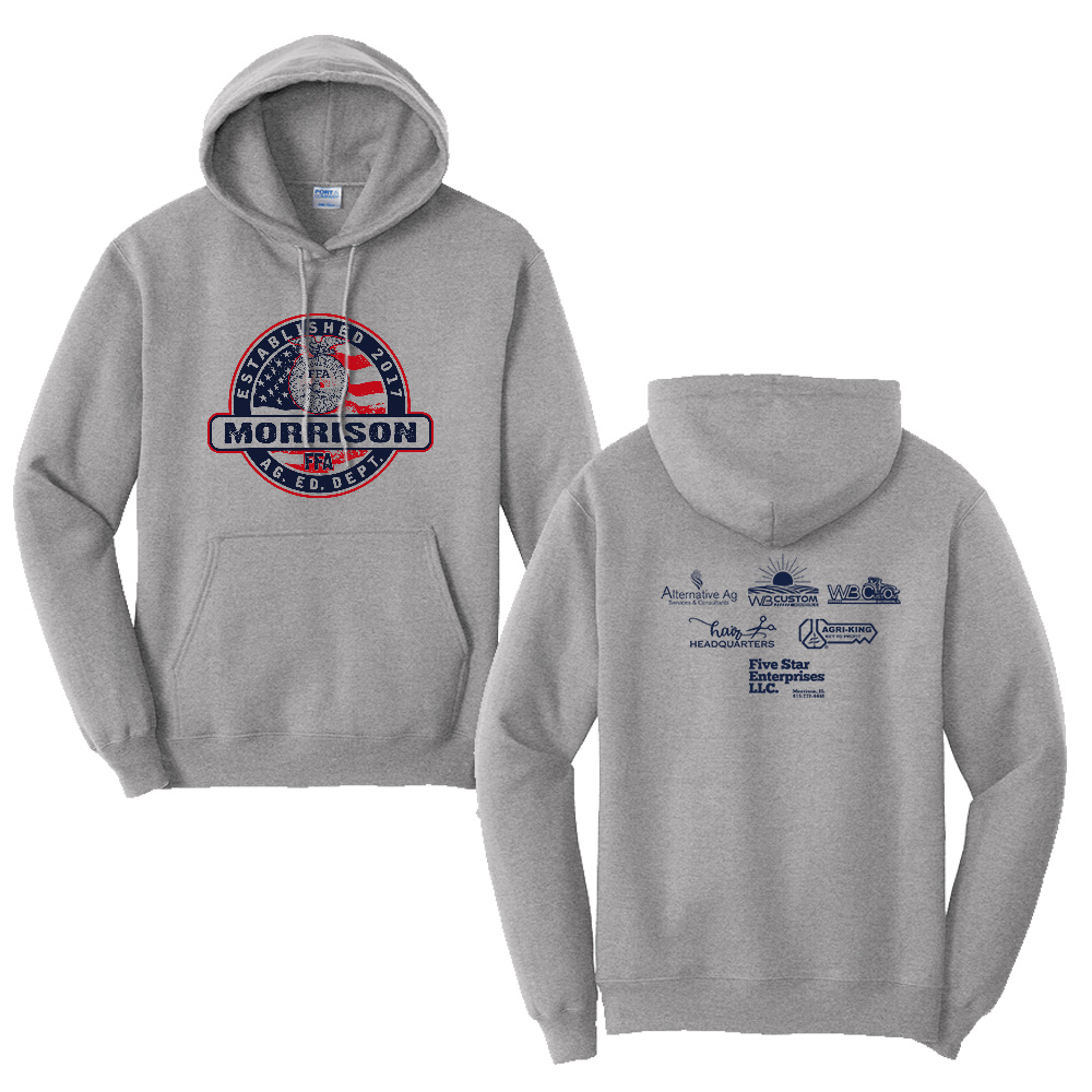 Morrison FFA Unisex Fleece Hooded Sweatshirt-Athletic heather