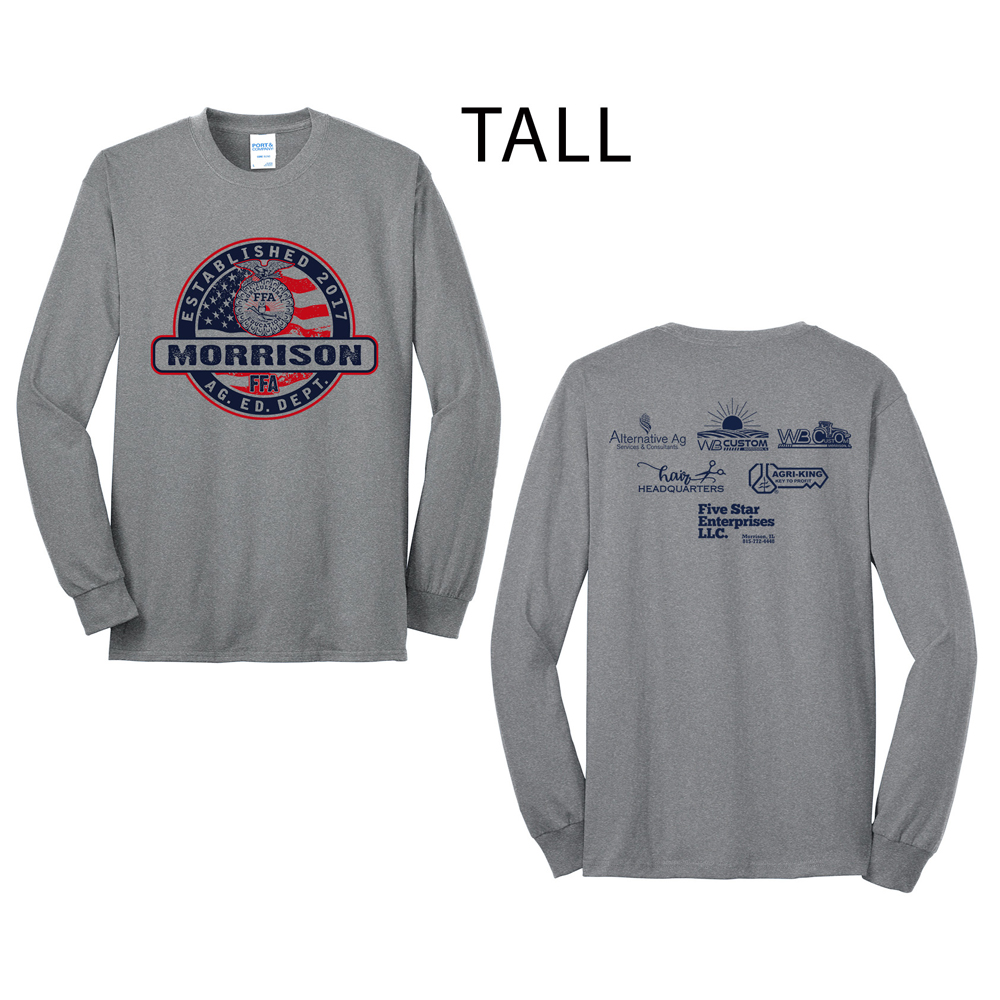Morrison FFA Tall Cotton Long Sleeve Tee-Athletic heather