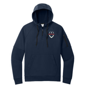 NAIA FBALL Nike Therma-FIT Pocket 1/4-Zip Fleece Hoodie-navy