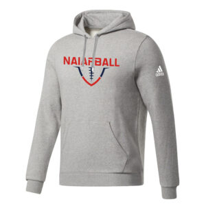 NAIA FBALL Adidas Fleece Hooded Sweatshirt- MedGrey Heather